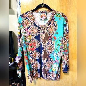 Johnny Was Quarter Sleeve Top